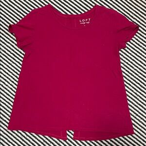 LOFT Berry Short Sleeve Tee